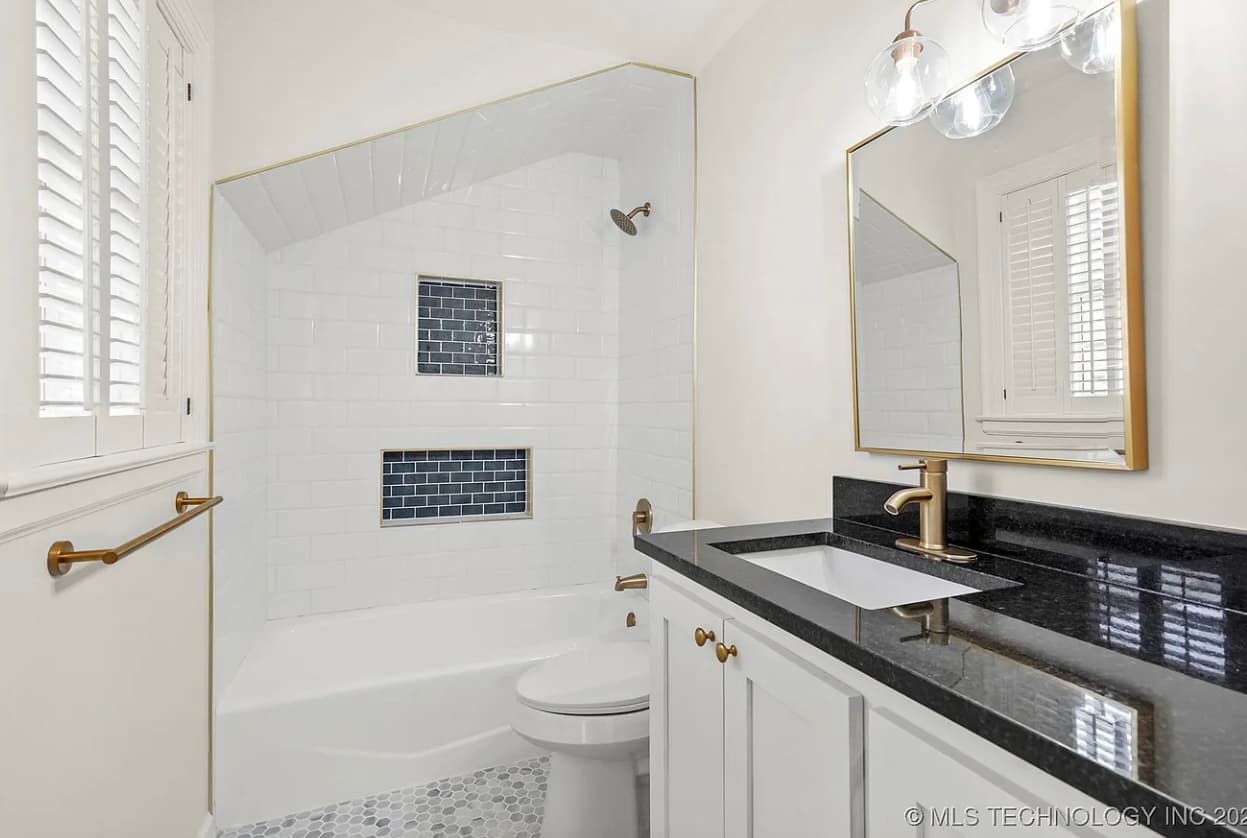 Bathroom remodel with walk-in shower